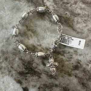 New Brighton Blaire Cross Silver Bracelet
